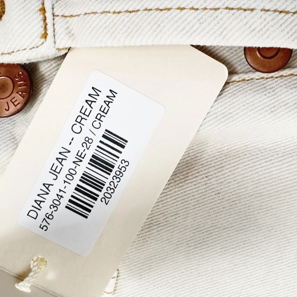 DÔEN Diana High-Rise Jean in Cream‎ – Size 28